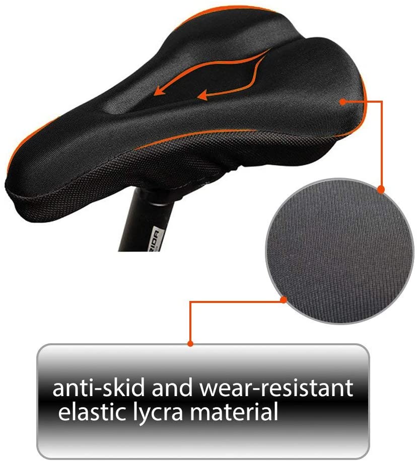 Bike Saddle Cover, Soft Silicone Padded Bike Seat Cover Improved