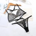 thumbnail image 1 of Conjuntos de y braguita para mujer Ropa interior de encaje con tirantes Conjuntos de body para mujer Lencería floral Ropa de dormir transpir Negro M Yinane Bragas de sujetador de encaje de mujer, 1 of 8