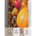 thumbnail image 6 of Thanksgiving Pumpkin Sheer Curtains 45 inches Long, Fruit Vegetable Maple Leaf Oil Paiting Light Filtering Sheer Window Curtains Rod Pocket Voile Drapes for Bedroom Living Room, 2 Panels 52"W x 45"L, 6 of 7