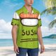 thumbnail image 3 of Fotbe Fresh Sushi Camisa Hawaiana para Hombre Unisex – Camisa Casual de Verano con Botones de Manga Corta de Algodón y Lino,Large, 3 of 7