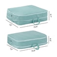 thumbnail image 2 of REGALWOVEN 1 Pack Foldable Clothes Storage, Storage Bags, Moving Bags for Organizing Bedroom, Clothing, Storage Containers with Handles Blue 15.5*12*4.5in, 2 of 7