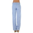 thumbnail image 7 of ToBeInStyle Women's Cozy Linen-Cotton Blend Heather Dye Pants - Blue - Small, 7 of 7