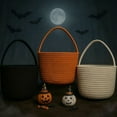 thumbnail image 6 of Personalized Halloween Basket – Cotton Rope Pumpkin Basket, Trick-or-Treating Candy Tote, Boo Bucket, Halloween Gifts Basket for Kids & Adults White, 6 of 6