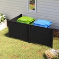 thumbnail image 2 of Costway 2 PCS Air Conditioner Fence 3 Panels with Metal Ground Stakes, No Dig Trash Can Black, 2 of 10