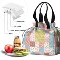 thumbnail image 4 of Pioneer Flower Floral Print Pattern Drawstring Lunch Bag Women - Drawstring Lunch Bag Insulated for Work Office - Stain-Resistant Large Lunchbags for Women with Multi-Pockets, 4 of 6