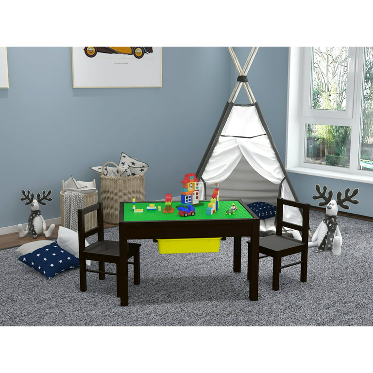 UTEX 2 In 1 Activity Table And Chairs Set For Lego Constuction– spirichhome