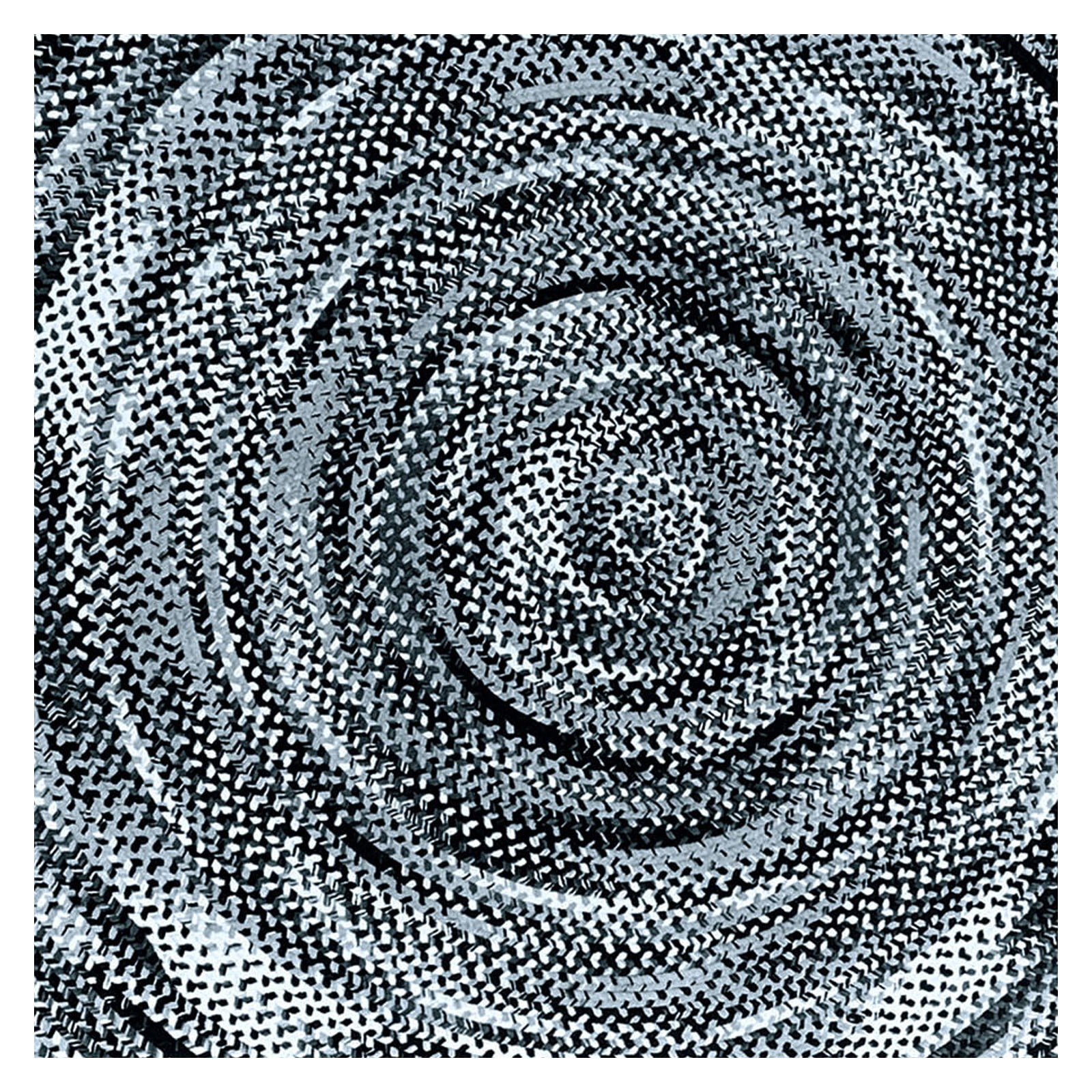 Better Trends Oval Braided Rug 8' x 10' 100% Cotton Rug for Indoor Use, Area Rug for Bedroom Ombre Chenille Collection - (Blue)
