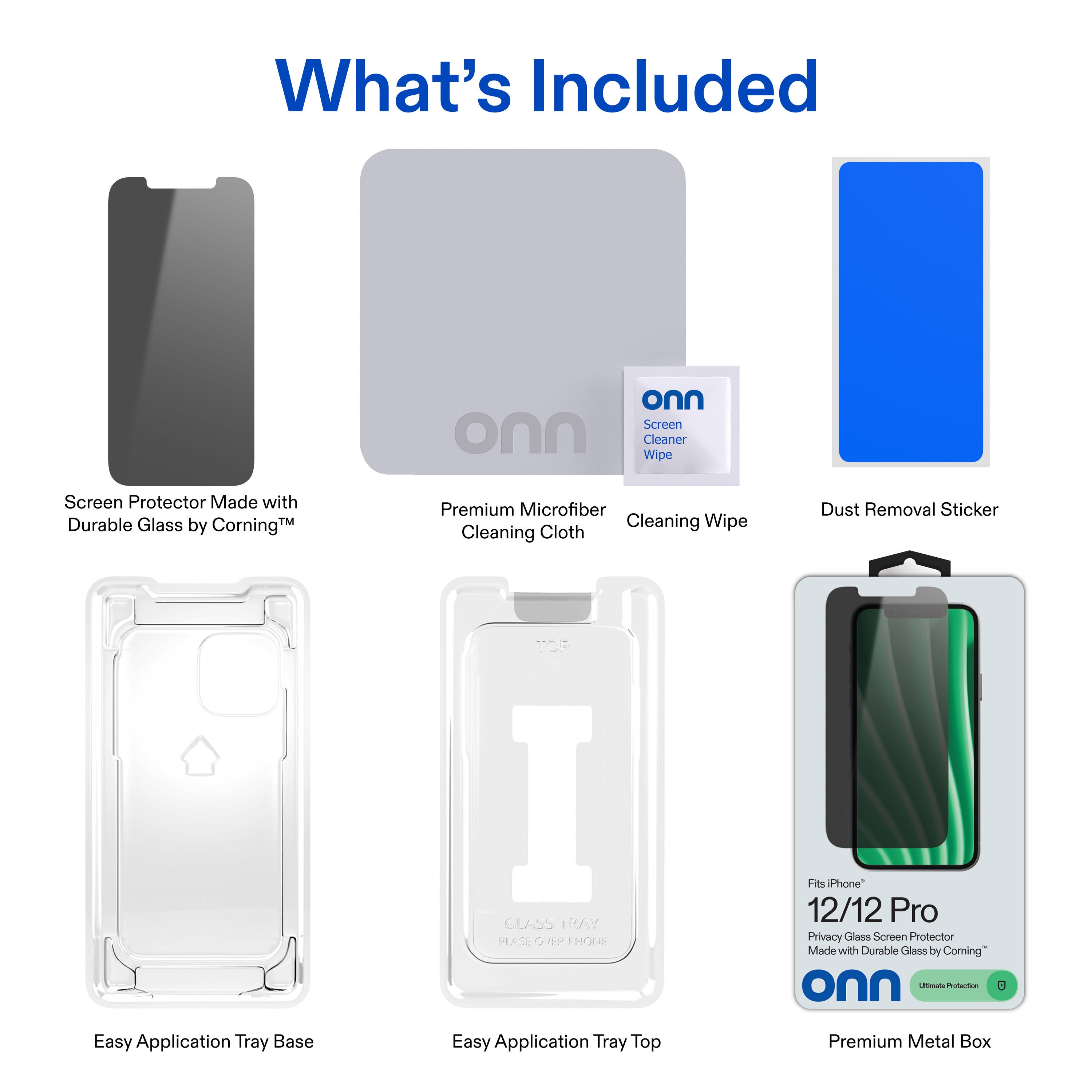 onn Privacy Glass Screen Protector for iPhone 12/12 Pro photo 6
