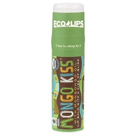 Mongo Kiss 1225481 Mongo Kiss Display Center - Lip Balm - Organic - Eco Lips - Peppermint - .25 oz - case of 15