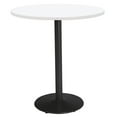 thumbnail image 1 of Pemberly Row Table de Salle de Repos à Dessus Rond de 42 Pouces Blanc Base Ronde Noire Hauteur Bistro, 1 of 2