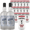 Dhōs Handcrafted Non-Alcoholic Vodka 750 ML Bottle w Pack Owen’s Mixers Ginger Beer 8.2 OZ Cans - Keto-Friendly, Zero Sugar, Zero Calories, Zero Proof - Perfect for Mocktails - A