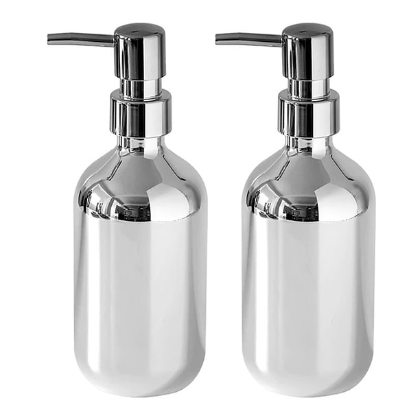 Injueey Dispensadores de 500ml, cabezal de bomba, botella dispensadora portátil vacía recargable, recipiente reutilizable de gran capacidad Suministros de limpieza para el hogar 2 piezas