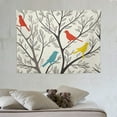 thumbnail image 4 of ONETECH  Birds Branches Tapestry Delicate Tree Leaves Birds Tapestry Wall Hanging For Bedroom Living Room Dorm Home Decor Colourful, 4 of 7