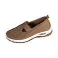 thumbnail image 4 of Zapatos ortopédicos para mujer, zapatillas ortopédicas tejidas con soporte de arco ancho, sin cordones, informales, transpirables, suaves y antideslizantes., 4 of 8
