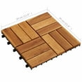 thumbnail image 3 of vidaXL 10 Pcs Acacia Decking Tiles 11.8"x11.8", 3 of 10