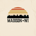 thumbnail image 4 of Inktastic Madison Wisconsin Skyline Retro Sunset Boys or Girls Baby T-Shirt, 4 of 5