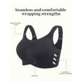 thumbnail image 5 of YANDW Wireless Comfort Everyday Bra Seamless Full Coverage Wirefree Sleep Bras for Women, Black XL, 5 of 10
