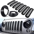 thumbnail image 1 of Insertos de malla para parrilla frontal y cubiertas de faros para Jeep JK E-cowlboy, 1 of 9