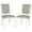 Gray, variant on Safavieh Buchanan 19''H French Brasserie Linen Rect Side Chair - Set of 2-Color:Cream/Navy,Shape:Rectangular