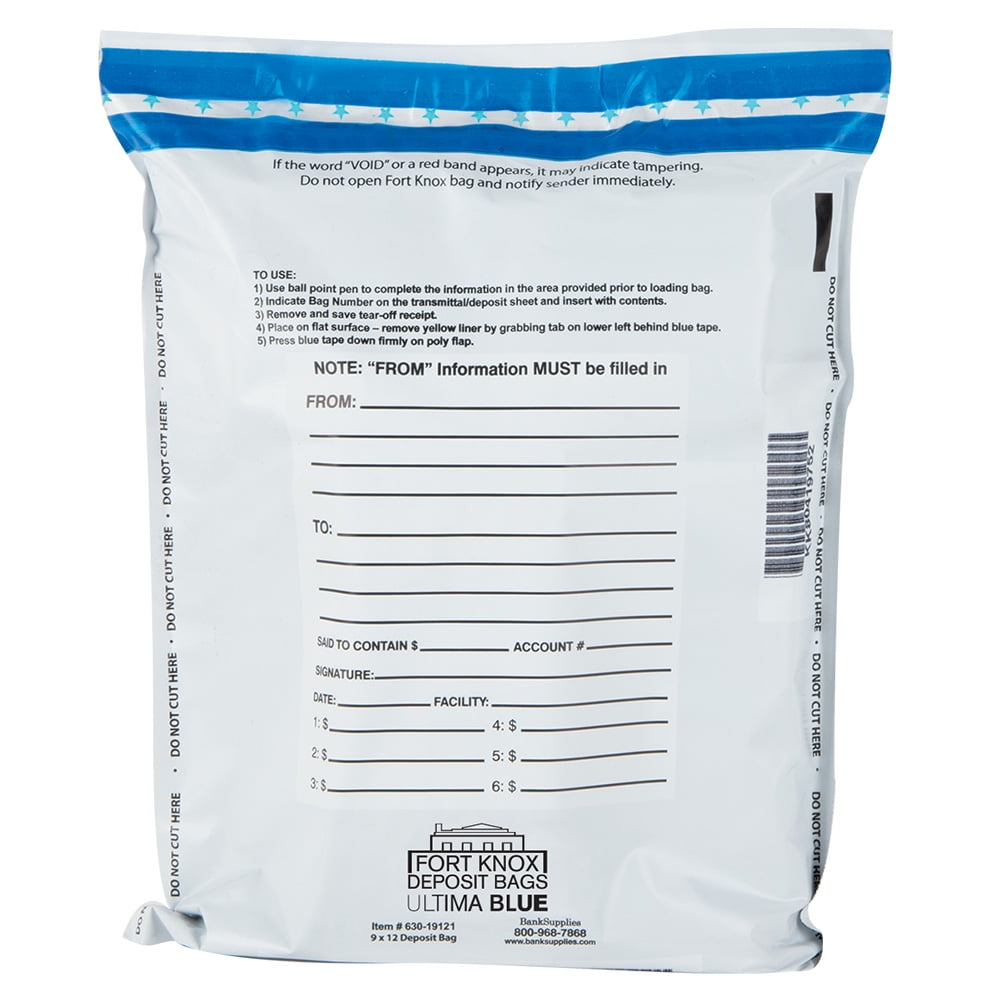 Opaque Tamper Evident Security Deposit Bags 500/pack 'A' size 