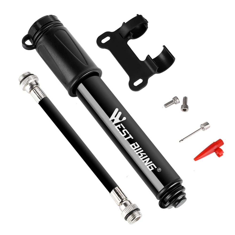 Portable Bicycle Pump Aluminum Alloy Tire Tube Mini High Pressure Hand Pump Inflator Bike Tire Pump Cycling Air Inflator Mountain Road Bike Accessories for MTB Bicycle Pump Walmart