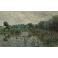 thumbnail image 3 of Willem Roelofs 18x13 Black Modern Framed Museum Art Print Titled - Water Meadows on the River Ijssel (1870 - 1897), 3 of 5