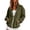 Dark Green, variant on Women's Zip Up Jacket Lightweight Long Sleeve Hooded Outerwear Relaxed Solid Color Thin Layer Coat Casual Spring Fall Travel Loungewear Black 2XL