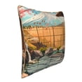 thumbnail image 2 of Xecao Tranquil Garden Landscape Print Soft Velvet Decorative Throw Pillow Covers, Square Cushion Cases for Bed, Sofa, Living Room, Car, and Indoor Outdoor Use-16"x16", 2 of 8