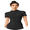 Black, variant on LYMAYTER Women Sports Jacket Lightweight Full Zip Active Track Jacket Short Sleeve Slim Fit Top S-2XL