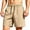Khaki#swim trunks men, variant on Water Reactive Men's Swim Trunks Drawstring Elastic Waist Beach Board Shorts Quick Dry Bathing Suit Swimwear Bottoms Athletic Running Shorts with Zipper Pockets Gray M