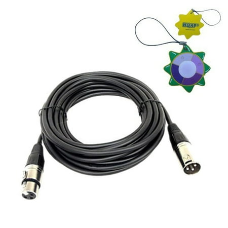 HQRP 3-pin XLR M to XLR F Cable for Shure SM87A, SM48 Microphones + HQRP UV Meter