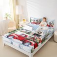 thumbnail image 4 of Manfei Cute Christmas Snowman Bed Sheets,Chic Xmas Tree King Sheets,Rustic Western Farmhouse Sheet Set For Girl Boy,Ultra Soft Home Decor,4-Piece, 4 of 7