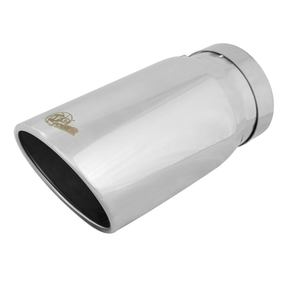 aFe 49T50604-P12 - Polished Stainless Steel Angle Cut Diesel Exhaust Tip