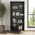 thumbnail image 2 of Bush Furniture Soho Tall Storage Cabinet with Doors in Black, 2 of 10