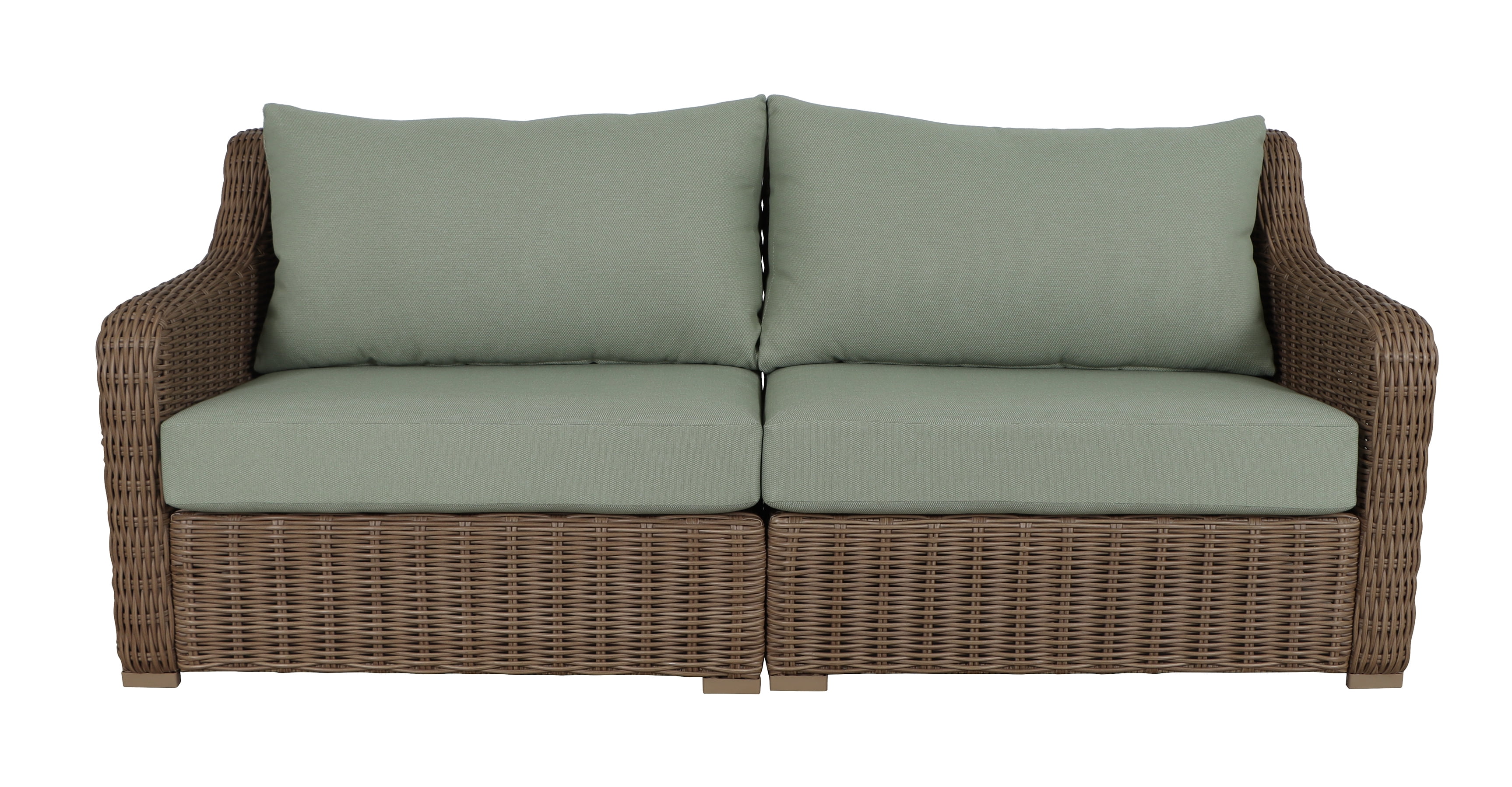 Better Homes & Gardens Bellamy 4 Piece Patio Conversation Set with Barrel Back Chairs, Green