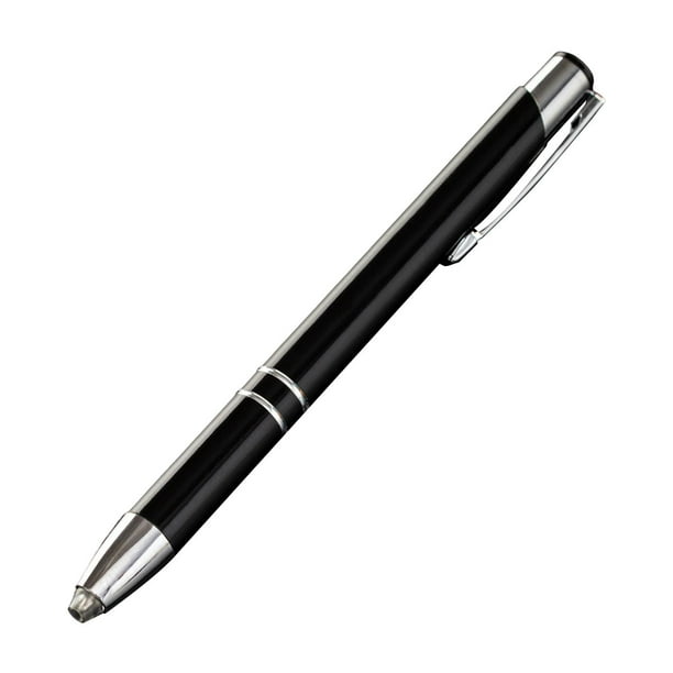 Bolígrafo con linterna LED, bolígrafo iluminado, agarre cómodo, bolígrafo de prensa suave, bolígrafo de escritura para reuniones de diario para niños Negro