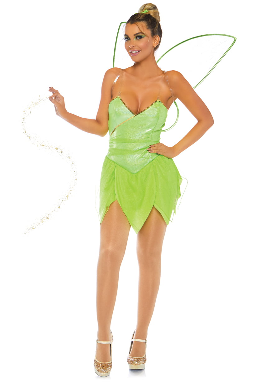 Peter Pan Ladies Disney Fancy Dress Fairytale Pixie Womens Adults Book Costume 