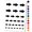Black, variant on Arrow Rounded Corners Solid Water Resistant Temporary Tattoo Set Fake Body Art Collection - White