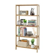 Kinbor Bamboo 5-Tier Shelf Rack Organizer Storage Utility Bathroom Kitchen Living Room