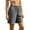 Gray, variant on Costeam Womens Linen Blend Bermuda Shorts Side Button Patch Pocket Detail Full Elastic Pull On Waist Loose Straight Knee Length Lightweight Breathable Relaxed Fit Casual Cropped Bottoms