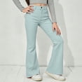 thumbnail image 6 of CAIVO Girls Casual Solid Color Flare Leg Pants For Kids Easy Comfort Everyday Wear Relaxed Fit Lovely Trousers, 6 of 7
