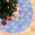 thumbnail image 5 of FMSHPON Mermaid Fish Scale Pattern Xmas Christmas Tree Skirt Stand Mat for Holiday Party Decoration Indoor Outdoor 48 inches, 5 of 6