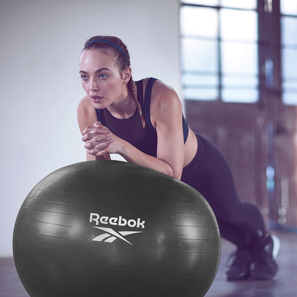 Up excess Crush Reebok 75 cm PVC Exercise Ball, Black, Hand Pump Included - Walmart.com
