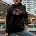 thumbnail image 2 of I Love Burpees, Said No One Ever, Funny Gym or Work Out Quote Merch Gift, Black Hooded Sweatshirt or Hoodie, 3XL, 2 of 5