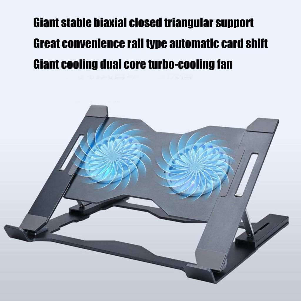 Angle Notebook Support With Integrated Cooling Fan LED Lighting Bracket