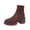 Brown, variant on Women's Orthopedic Ankle Boots, Sock Booties Walking Shoes, Suede Stretch Chunky Block Heel Arch Support Platform Side Zip Boots Brown
