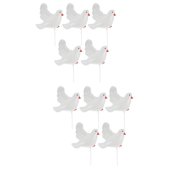 Worgeous 10 pcs  Sports Exhibition Peace Dove Balloon Memorial Balloons for Sports Party