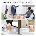 thumbnail image 6 of Goofa Mushroom Tissue Box Cover PVC Leather Tissue Holder Square Facial Tissue Case Facial Paper Organizer Dispenser for Bathroom, Vanity Countertop, 6 of 8