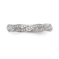 thumbnail image 4 of Auriga 14k White Gold Criss-Cross 1/3 carat Diamond Complete Wedding Band for Women Size-7, 4 of 6