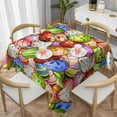thumbnail image 2 of Spring Easter Tablecloth 54X54 Inch Square Bunny Eggs Tablecloth Spring Colorful Rabbit Eggs Table Cloth Dust-Proof Wrinkle Resistant Rustic Tablecloth for Home Dining Room Party, 2 of 6